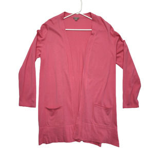 J. Jill Cardigan Open Front Lightweight Long Sleeve Pink Womens Large
